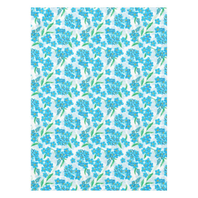 Nappe Oubliez-moi pas les fleurs d'aquarelle (Devant)