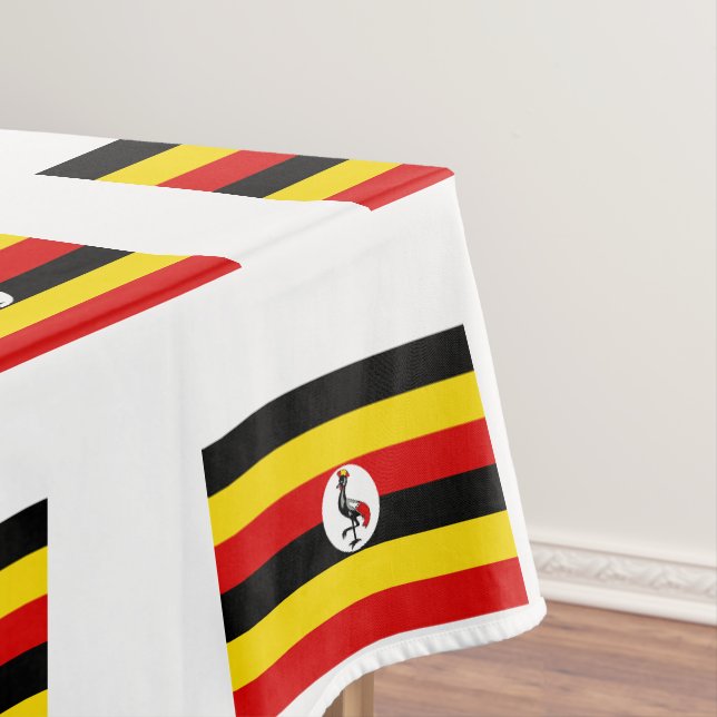Nappe PAGE DU DRAPEAU OUGANDA Patriotique élégant Ougand (In Situ)