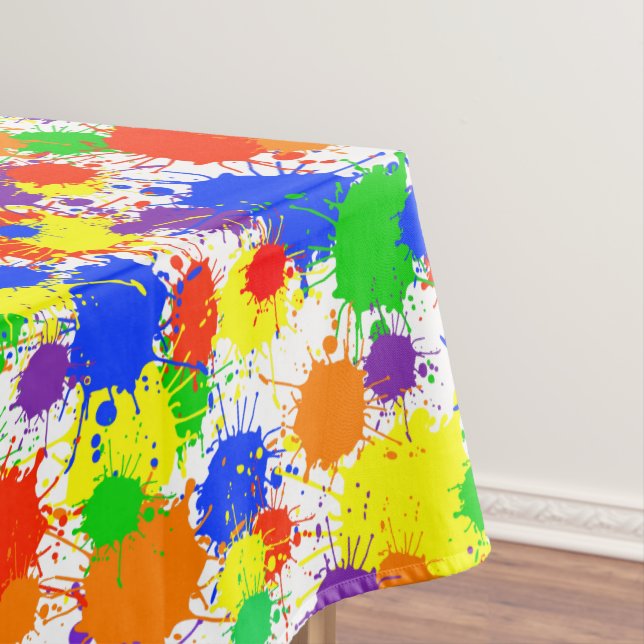 Nappe Paint Rainbow Splash Party Table (In Situ)