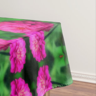 Nappe Paire de fleurs rose Zinnia Gros plan Motif Abstra