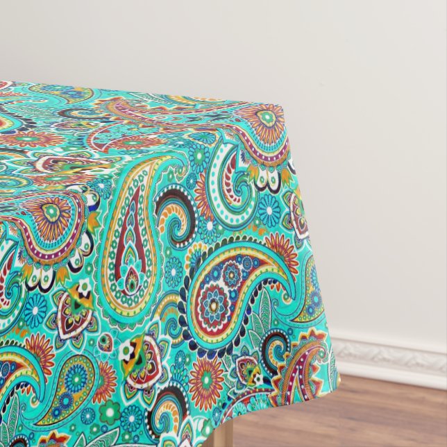 Nappe Paisley coloré floral (In Situ)