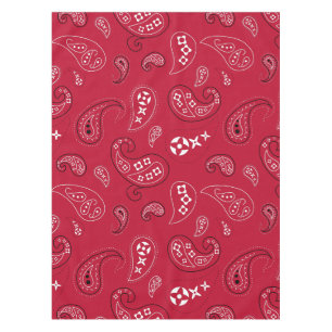 Nappe Paisley rouge et noir Bandana occidental Imprimer