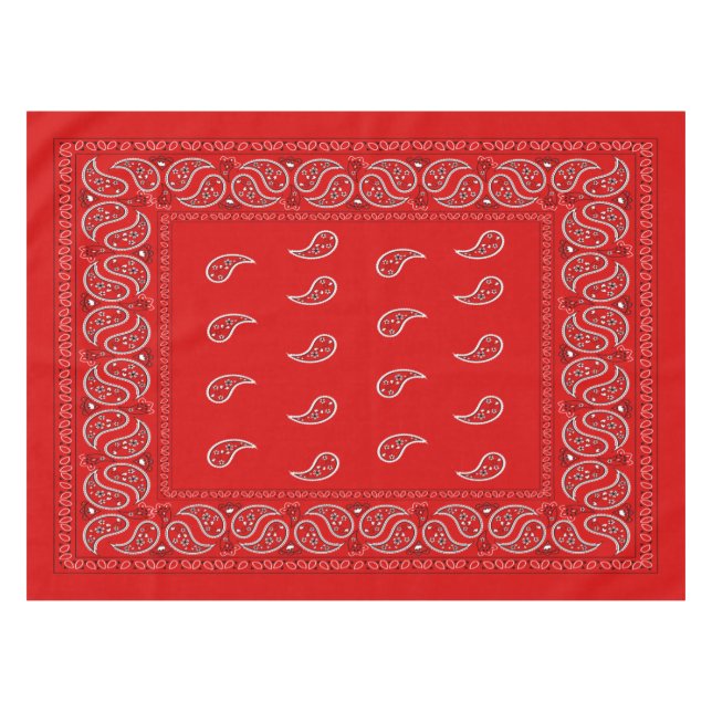 Nappe Paisley rouge frais (Devant (Horizontal))