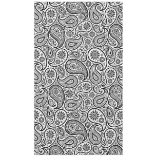 Nappe Paisley Vintage Noir Et Blanc