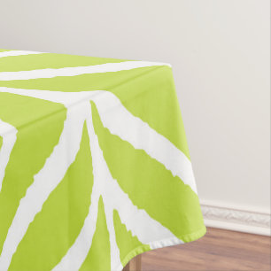 Nappe Palm Feuille Motif Chartreuse Green