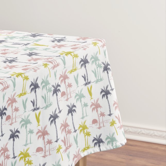 Nappe Palmier en pastel par le motif de plage (In Situ)