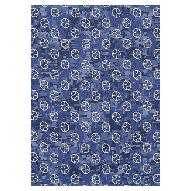 Nappe Panneau cancéreux Camouflage numérique bleu marine (Devant)