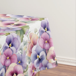 Nappe Pansies de sable chic couleur printemps