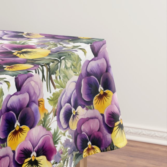 Nappe Pansies Violettes Chic (In Situ)