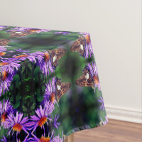 Papillon Lady Peint Sur Aster Flower Abstrait