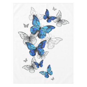 Nappe Papillons volants bleus Morpho