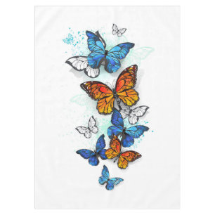 Nappe Papillons volants Morpho et Monarch