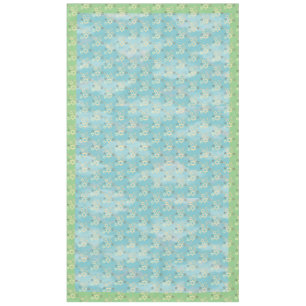 Nappe Pâque Bleu et Étoile Verte de David