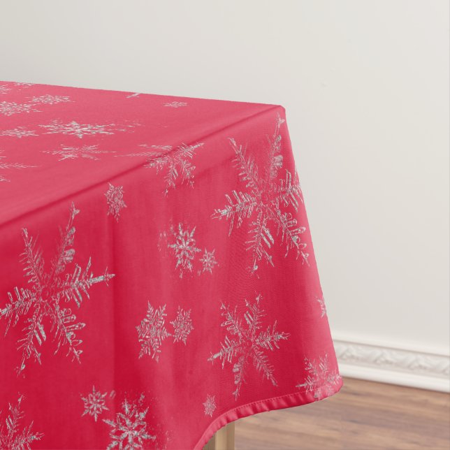 Nappe Parties scintillant d'argent Snowflakes Noël (In Situ)