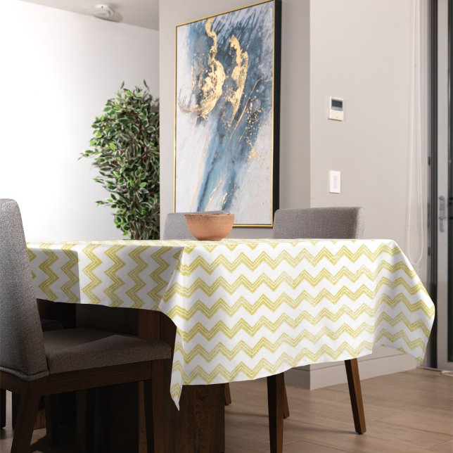Nappe Parties scintillant jaune Grunge Chevron (Créateur téléchargé)