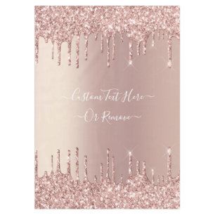 Nappe Parties scintillant rose Gold Blush Éclats Texte