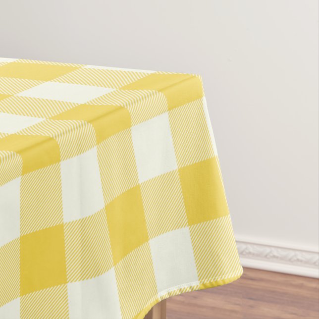 Nappe Pastel Jaune En vichy Buffalo Check Plaid Motif (In Situ)