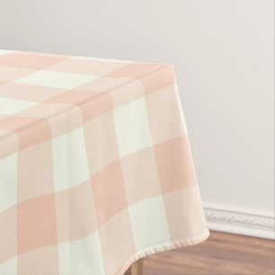Nappe Pastel Peach En vichy Buffalo Check Plaid Motif