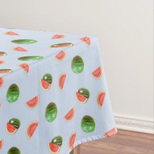 Nappe Pastèque tropicale sur bleu clair