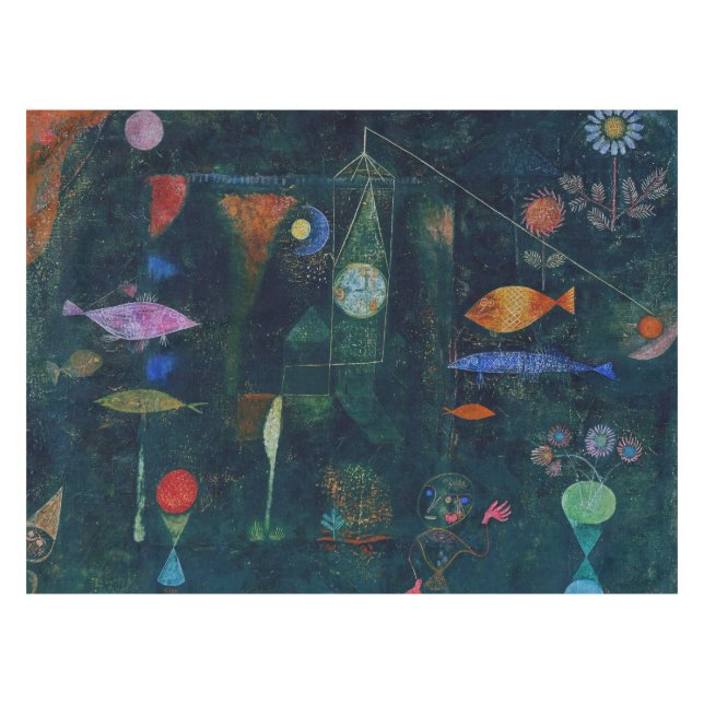 Nappe Paul Klee Fish Magic Peinture Abstraite Art graphi (Devant (Horizontal))