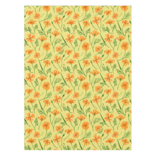Nappe Pavot de Californie, fleurs d'été, orange wil