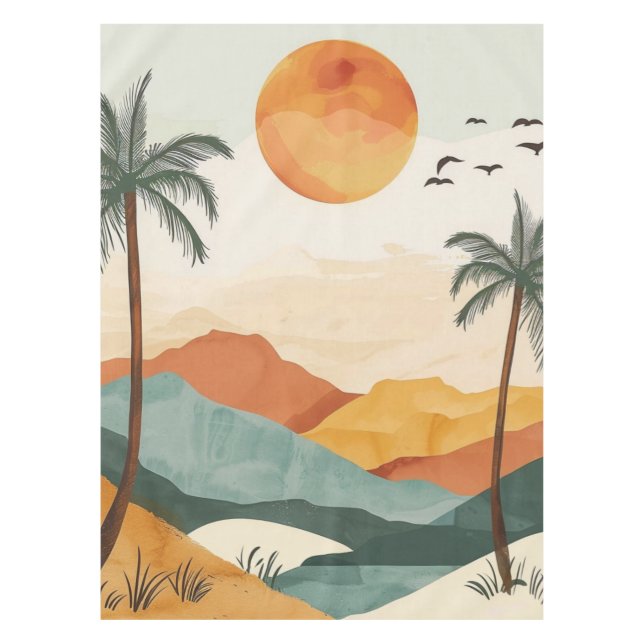 Nappe Paysage Abstrait de Boho (16) (Devant)