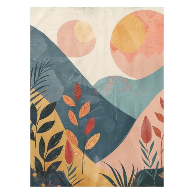 Nappe Paysage Abstrait de Boho (8) (Devant)