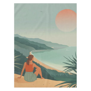 Nappe Paysage Abstrait de Boho (9)