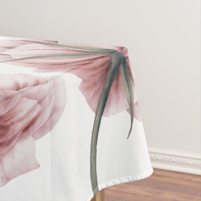 Nappe Peine rose, belle, peintre à la main, moderne, chi (In Situ)