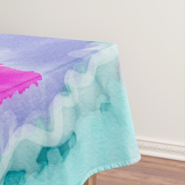 Nappe Peinture à tarte blanche rose Fille moderne Abstra (In Situ)