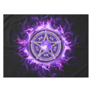 Nappe Pentagramme mauve-lune