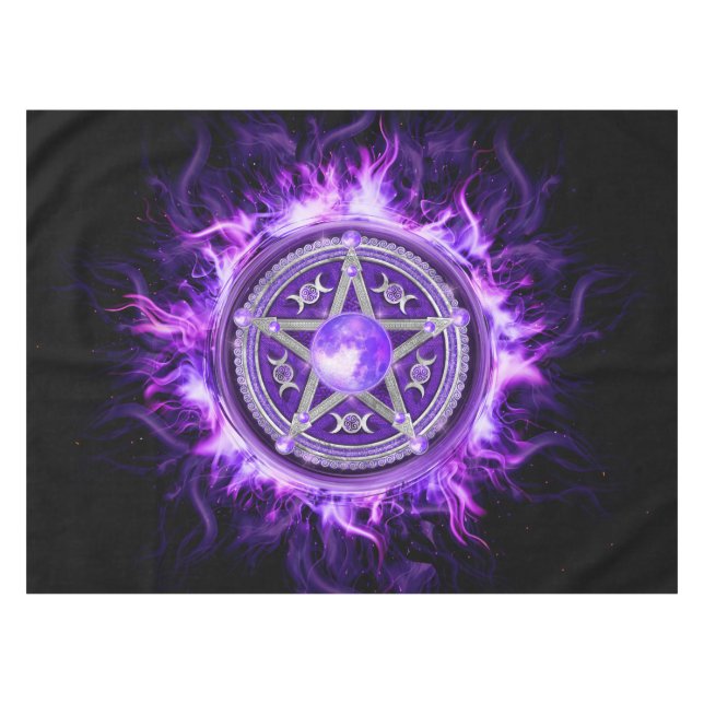 Nappe Pentagramme mauve-lune (Devant (Horizontal))