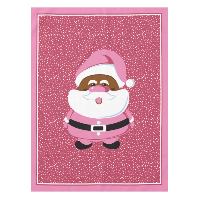 Nappe Père Noël afro-américain rose (Devant)