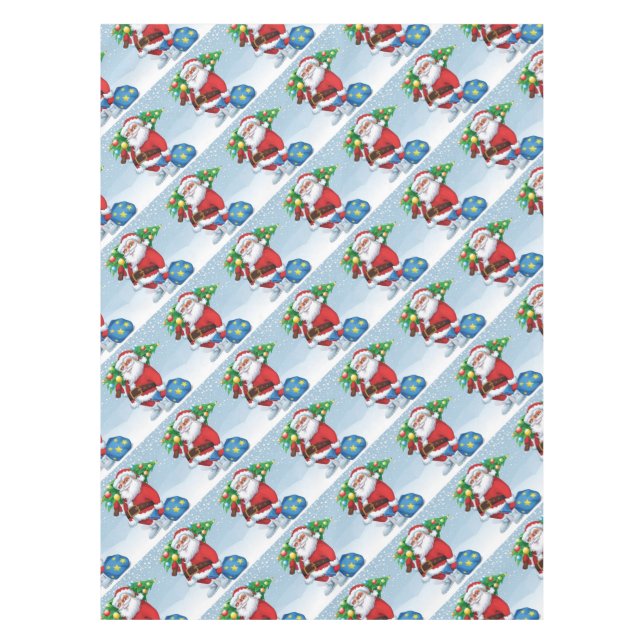 Nappe Père Noël livre le Motif de Noël (Devant)