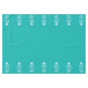 Nappe Personnalisé gardez le calme et votre turquoise
