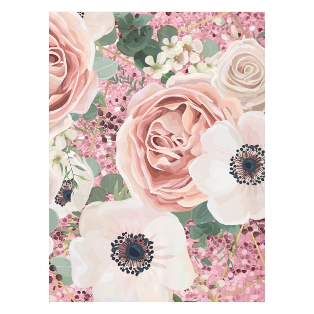 Nappe personnalisée Géométrique Jardin Rose Glit (Devant)