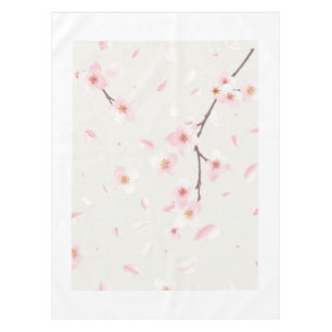 Nappe Pétales de fleurs de cerisier tombant éthérés Rose