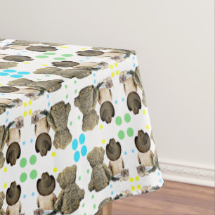 Nappe Petit bébé cowboy et ours en peluche