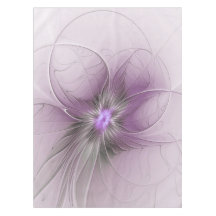 Petite Beauté Moderne Gris Mauve Art Fractal Fleur