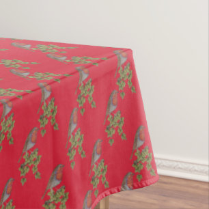 Nappe photo saisonnière de robin d'animaux sauvages pou