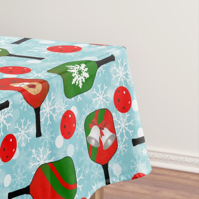 Nappe Pickleball de Noël Rouge Vert Bleu Flèches de neig (In Situ)