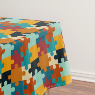 Nappe Pièces de puzzle esthétique vintage Motif