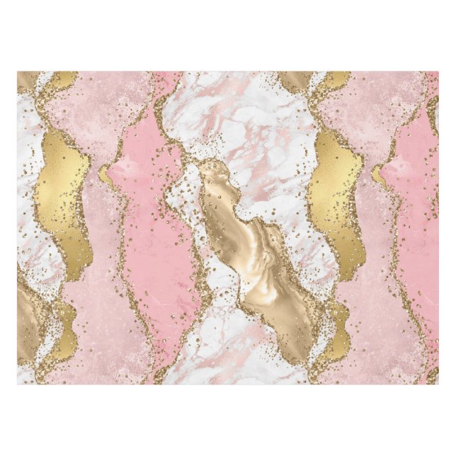 Nappe Pierre rose et blanche avec Agate de Parties scint (Devant (Horizontal))