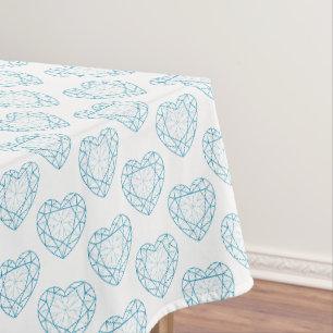 Nappe Pierres de topaze bleu fil de coeur tissu motif