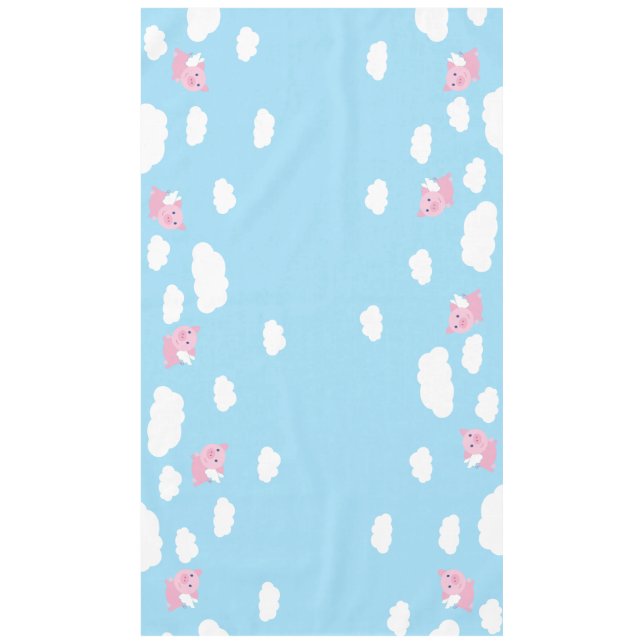 Nappe Pig volant Cute Premier Anniversaire Tissu de tabl (Devant)