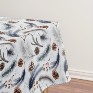 Nappe Pine Cones et aiguilles de pin Motif d'hiver