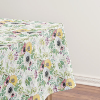 Nappe Pink, white and yellow anemones.