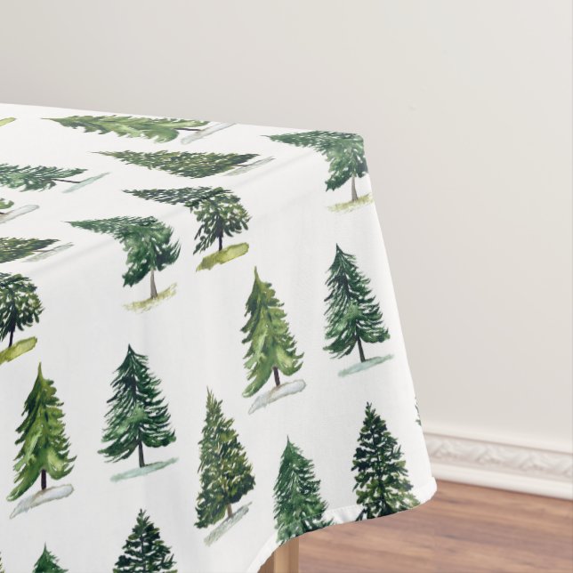 Nappe Pins motif Noël Vert Aquarelle (In Situ)