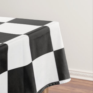 Nappe Pique-nique de fête sophistiqué à carreaux noirs e