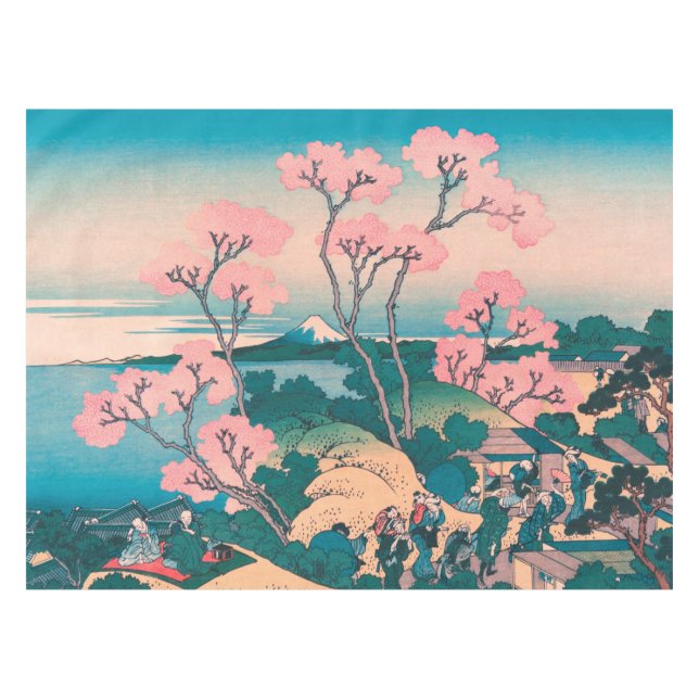 Nappe Pique-nique de printemps sous les fleurs des ceris (Devant (Horizontal))